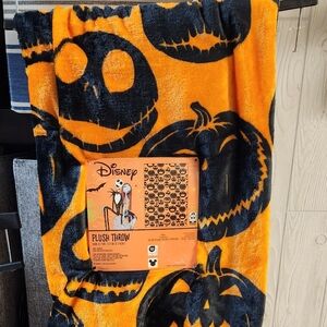 Disney Nightmare Before Christmas 50"x70” Throw Blanket Jack O Lantern Halloween